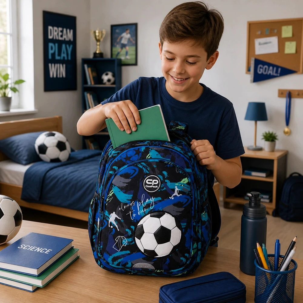 Cool Pack Coolpack plecak szkolny football navy 2w1 piŁka noŻna g
