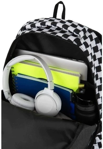 Cool Pack Coolpack plecak szkolny młodzieżowy pepitka 2w1 krata juoda-balta