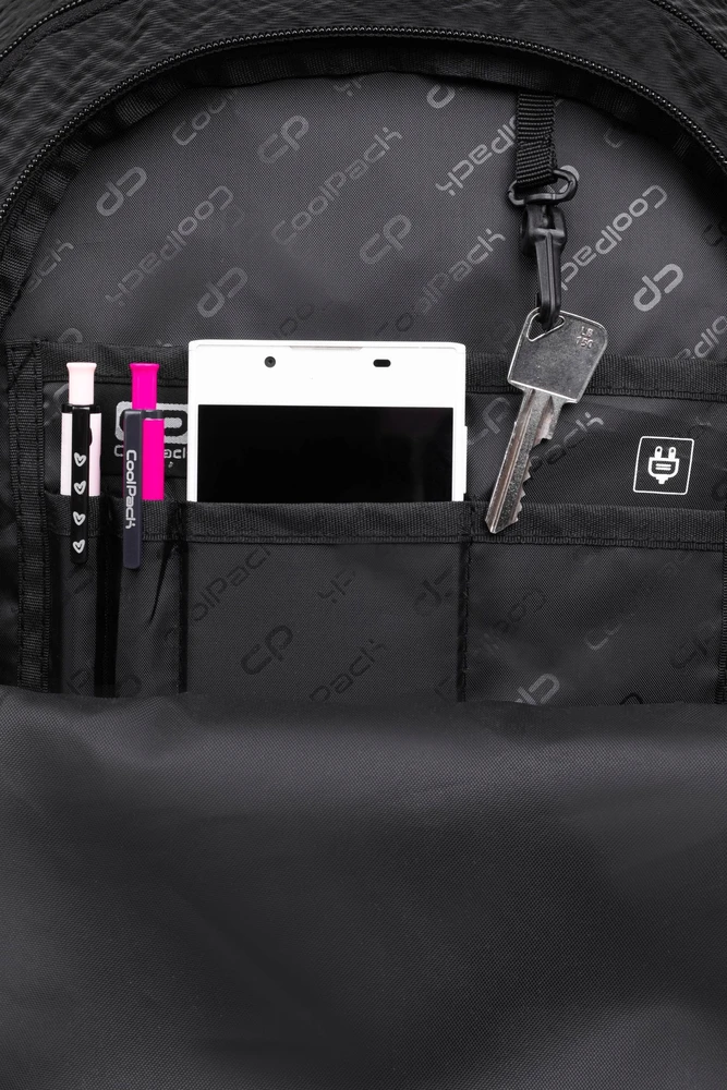 Cool Pack Coolpack Soul plecakas jaunimui, juodas, 28l, su skyriumi nešiojamam kompiuteriui