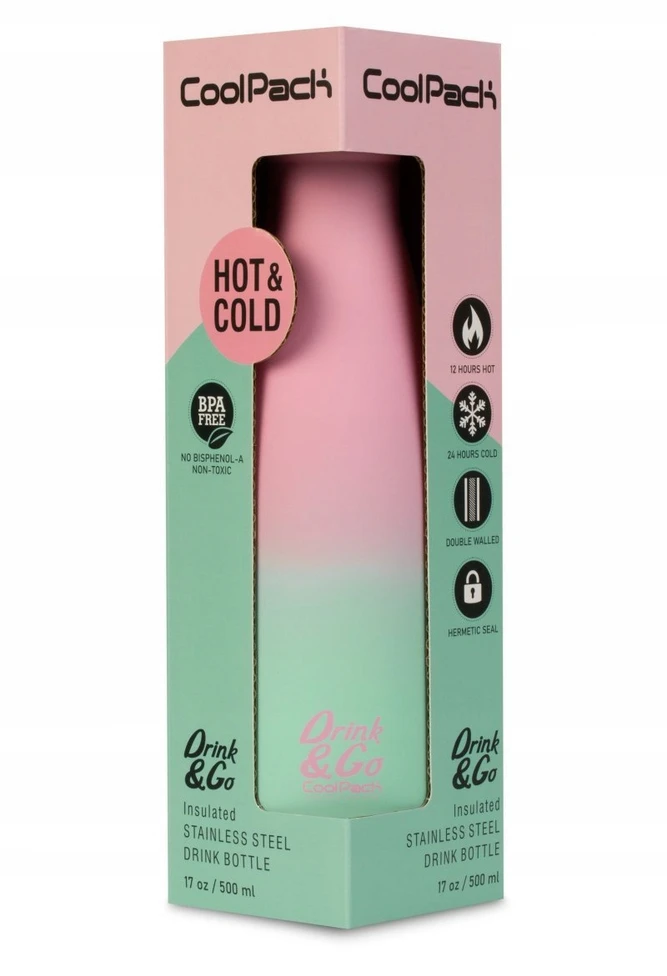 Cool Pack Coolpack Termo gertuvė 500 ml, nerūdijančio plieno, "strawberry"