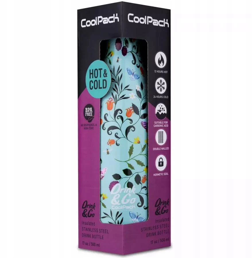 Cool Pack Coolpack vyšnios medžio metalinis butelis - PATIO