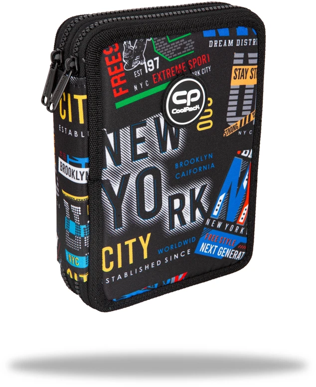 Cool Pack Coolpack Xl Big City Dvigubas Mokyklinis Pieštukų Dėklas su Įranga