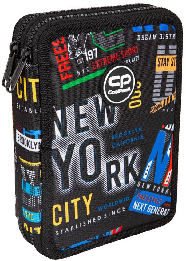 Cool Pack Coolpack Xl Big City Dvigubas Mokyklinis Pieštukų Dėklas su Įranga
