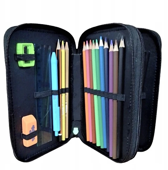 Cool Pack Dvigubas "jumper 2" "coolpack" "penalas" su "12" "pieštukų" ir "18" "veltinio" "rašiklių"