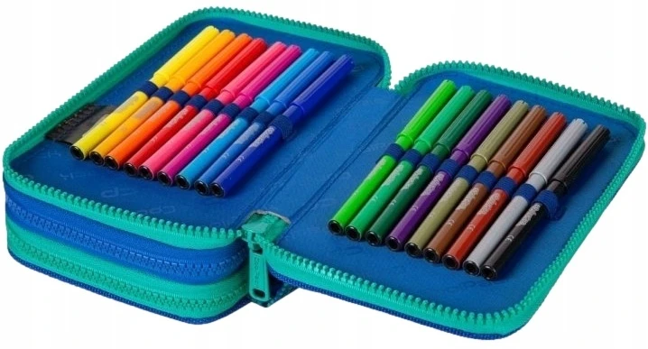 Cool Pack Forminis trijų skyrių penalas su priedais CoolPack Jumper 3 Gradient Ocean