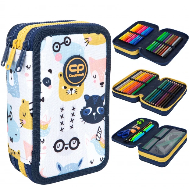 Cool Pack Forminis trijų skyrių penalas su priedais CoolPack Jumper 3 Pucci F067699