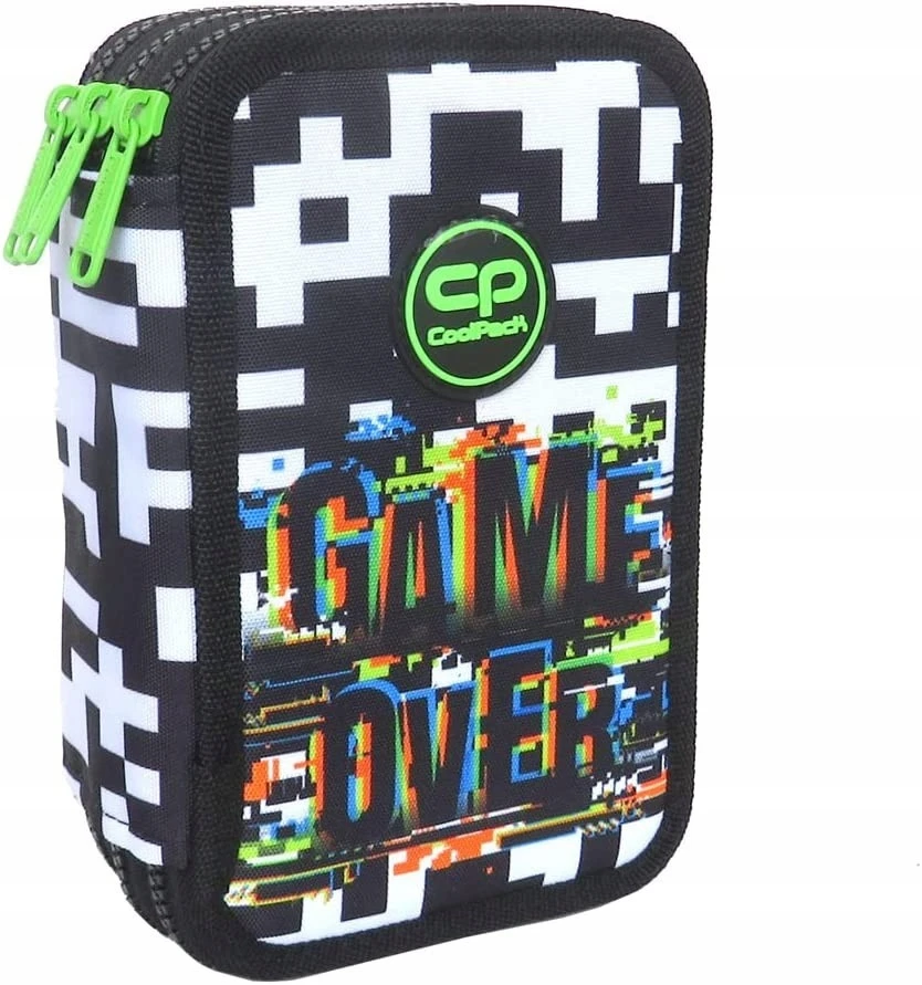 Cool Pack Forminis trijų skyrių penalas su priedais CoolPack Jumper 3 Game over F067679