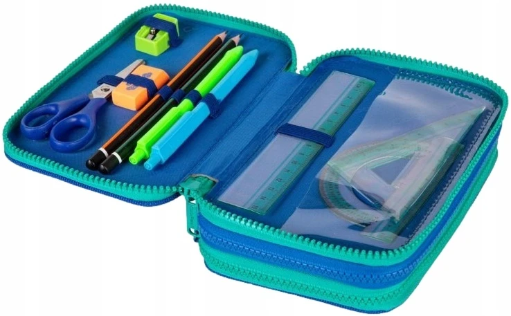 Cool Pack Forminis trijų skyrių penalas su priedais CoolPack Jumper 3 Gradient Ocean
