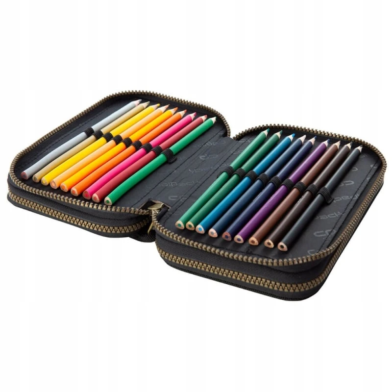 Cool Pack Forminis trijų skyrių penalas su priedais CoolPack Jumper 3 Badges Girls Pilkas
