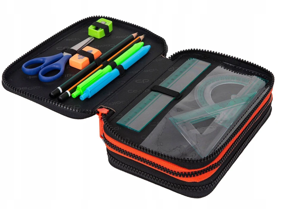 Cool Pack Forminis trijų skyrių penalas su priedais CoolPack Jumper 3 Pilkas ball F067710
