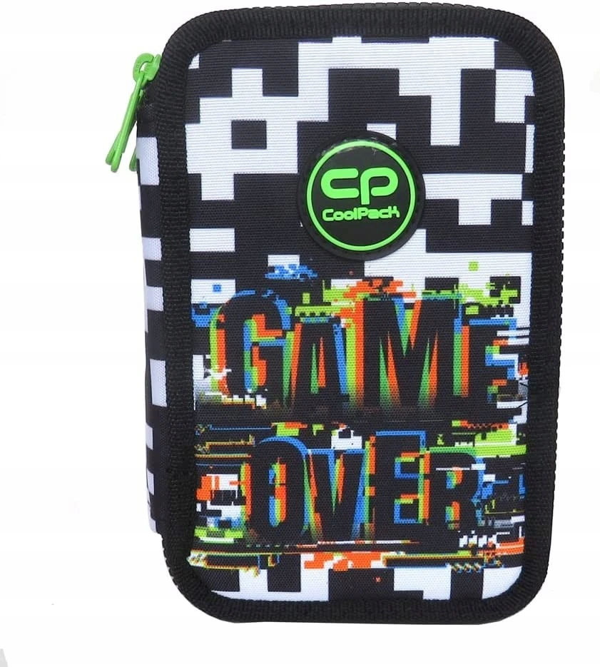Cool Pack Forminis trijų skyrių penalas su priedais CoolPack Jumper 3 Game over F067679