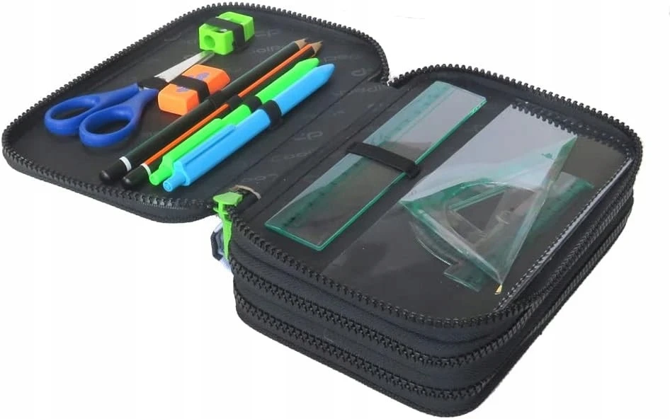 Cool Pack Forminis trijų skyrių penalas su priedais CoolPack Jumper 3 Game over F067679