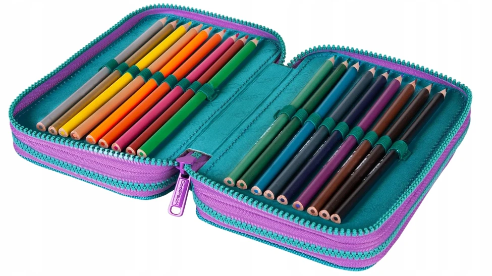 Cool Pack Forminis trijų skyrių penalas su priedais CoolPack Jumper 3 Gradient Blueberry E67505