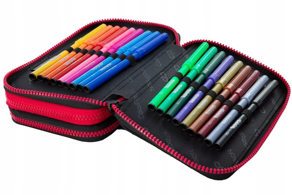 Cool Pack Forminis trijų skyrių penalas su priedais CoolPack Jumper 3 Badges B Mėlyna