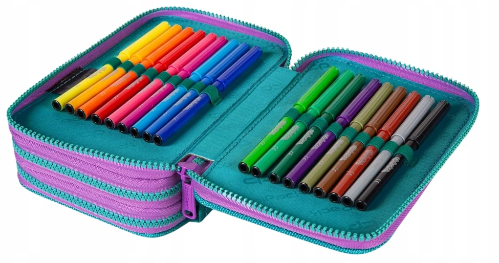 Cool Pack Forminis trijų skyrių penalas su priedais CoolPack Jumper 3 Gradient Blueberry E67505