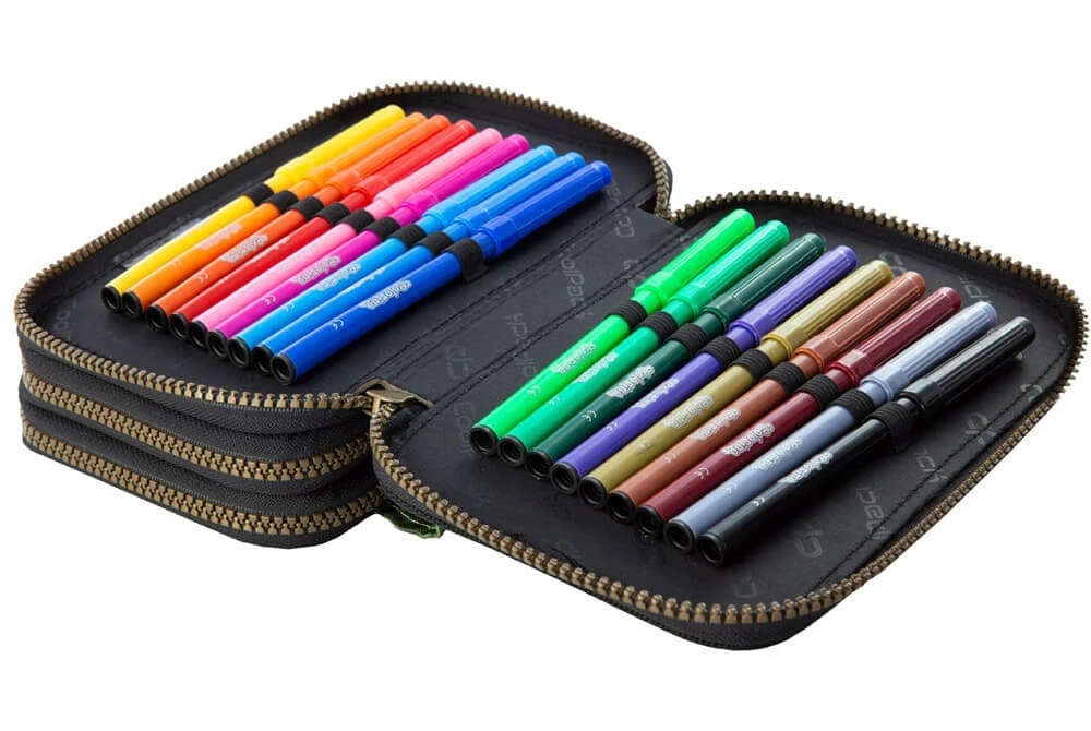 Cool Pack Forminis trijų skyrių penalas su priedais CoolPack Jumper 3 Badges Girls Pilkas