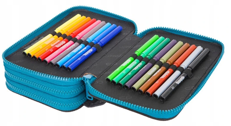 Cool Pack Forminis trijų skyrių penalas su priedais CoolPack Jumper 3 Fossil F067700