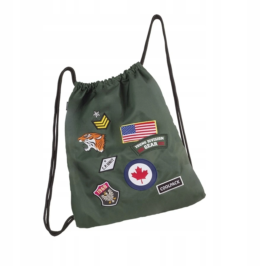 Cool Pack Maišelis sportinei aprangai COOLPACK Sprint Gymsack A421, 37x44x0.5 cm, žalia sp.