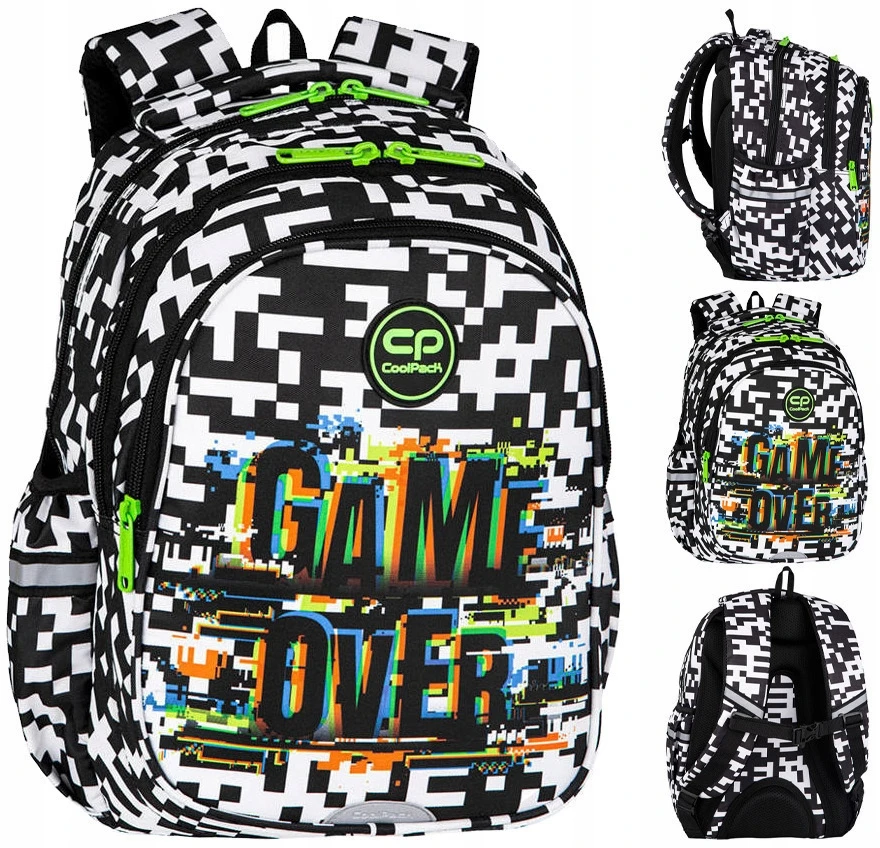 Cool Pack Kuprinė su pieštukine "game Over" paaugliams, 3 skyriai, 21l