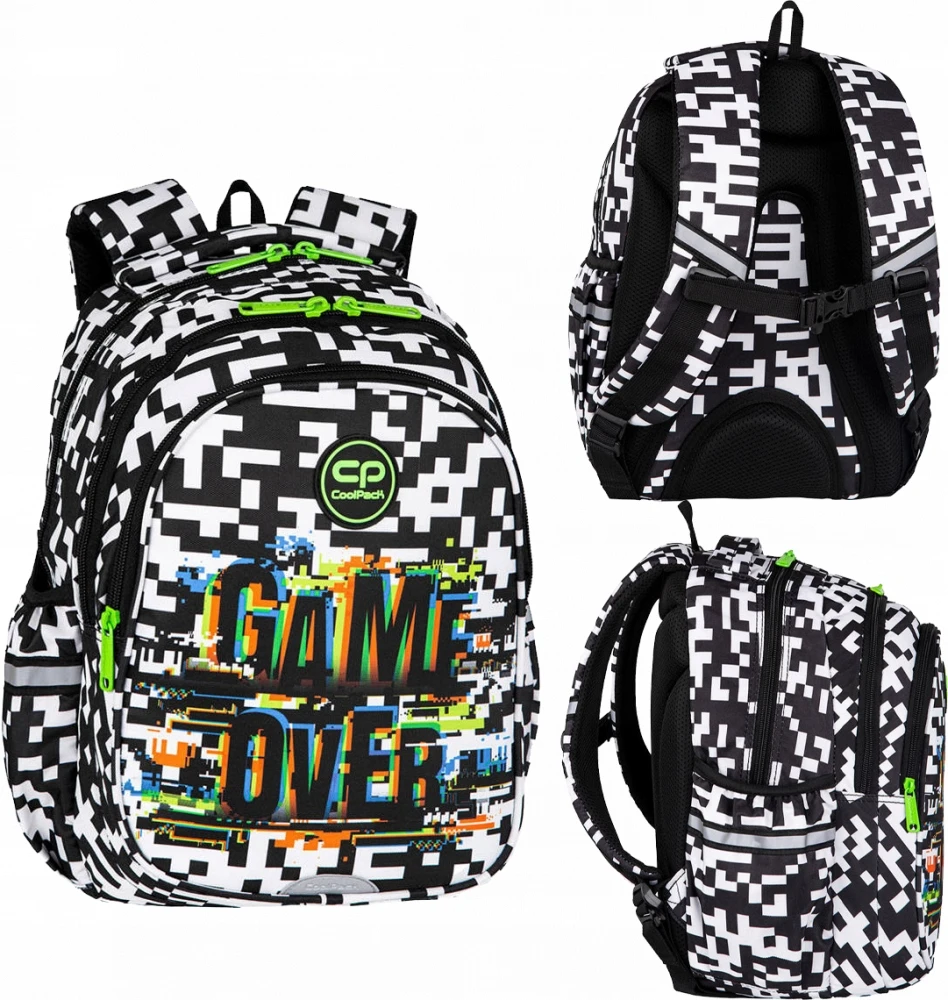 Cool Pack Kuprinė su pieštukine "game Over" paaugliams, 3 skyriai, 21l