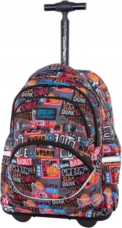 Cool Pack Kuprinė su ratukais ir ištraukiama rankena CoolPack Starr Trolley Basketball, krepšinis, C35231