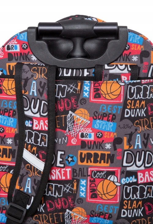 Cool Pack Kuprinė su ratukais ir ištraukiama rankena CoolPack Starr Trolley Basketball, krepšinis, C35231