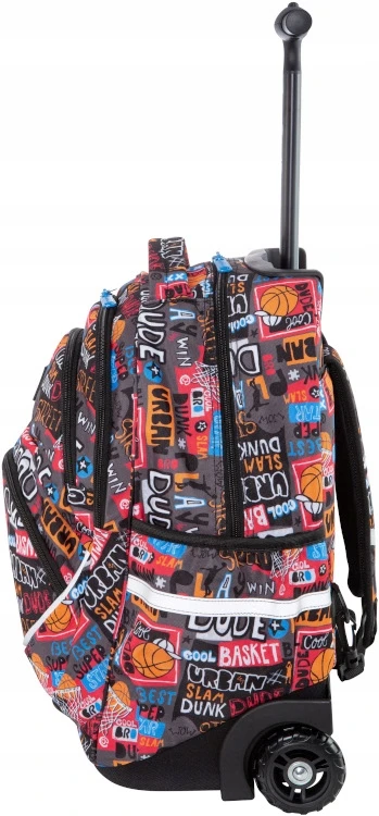 Cool Pack Kuprinė su ratukais ir ištraukiama rankena CoolPack Starr Trolley Basketball, krepšinis, C35231