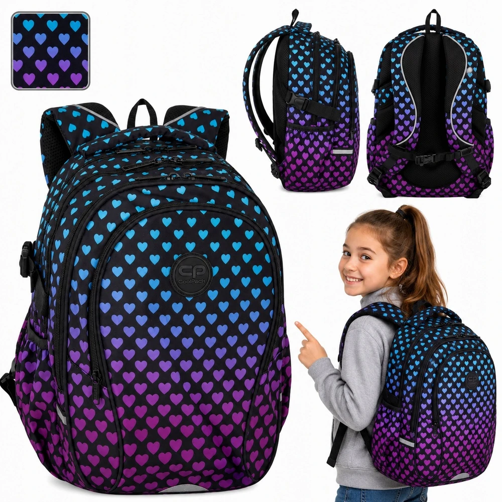 Cool Pack Kuprinė SZKOLNY MŁODZIEŻOWY DLA DZIEWCZYNKI 29L TORNISTER KLASA 1-3 COOLPACK