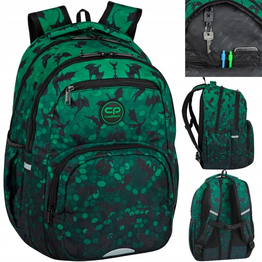 Cool Pack Kuprinė SZKOLNY SMOKI 3D DLA CHŁOPAKA 30L MŁODZIEŻOWY KLASA 1-3 | COOLPACK