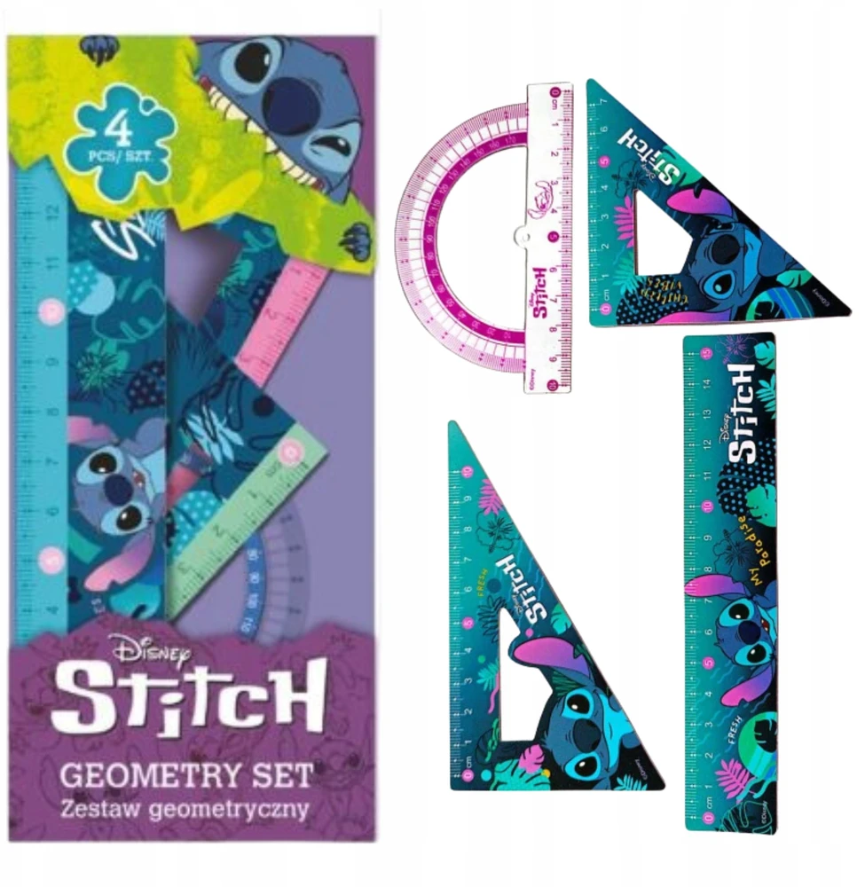 Cool Pack Liniuočių rinkinys Stitch, 4 vnt.