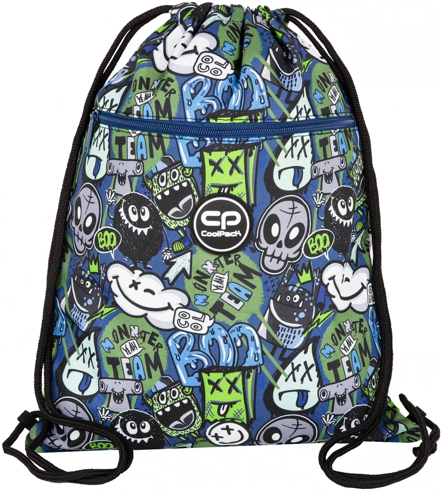 Cool Pack Sportinis krepšys COOLPACK MONSTER TEAM, juodos/įvairių sp.