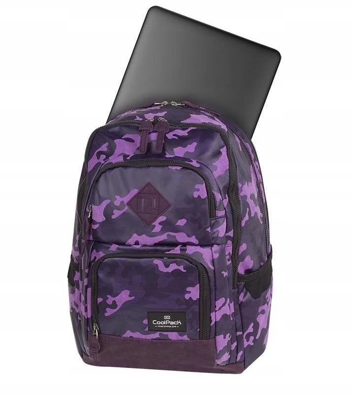 Cool Pack Merginų mokyklinė kuprinė Coolpack Unit Camo Violet 26l