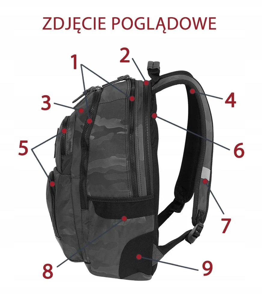 Cool Pack Merginų mokyklinė kuprinė Coolpack Unit Camo Violet 26l