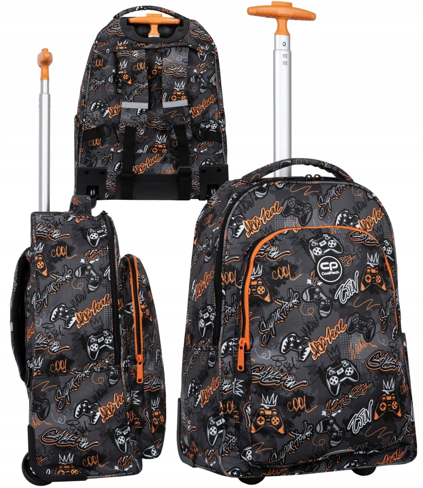Cool Pack Mokyklinė kuprinė ant ratukų "coolpack Alan Gamer" 28l