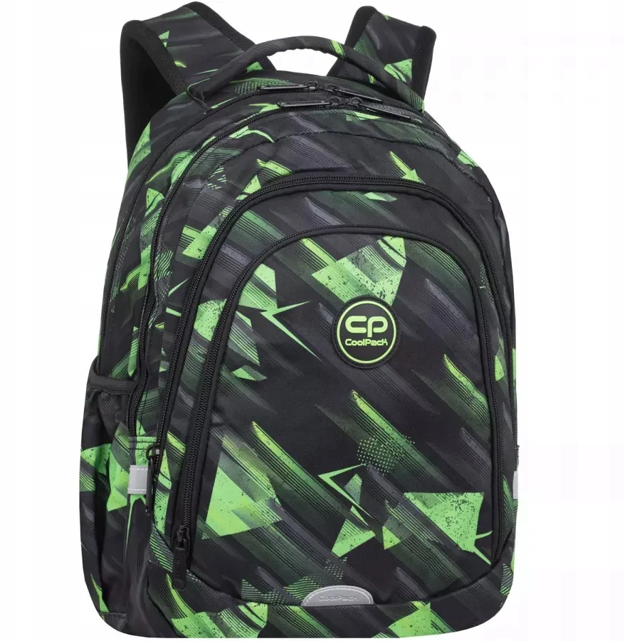 Cool Pack Mokyklinė kuprinė CoolPack 4–8 kl. Drafter Žalias Mirror juoda