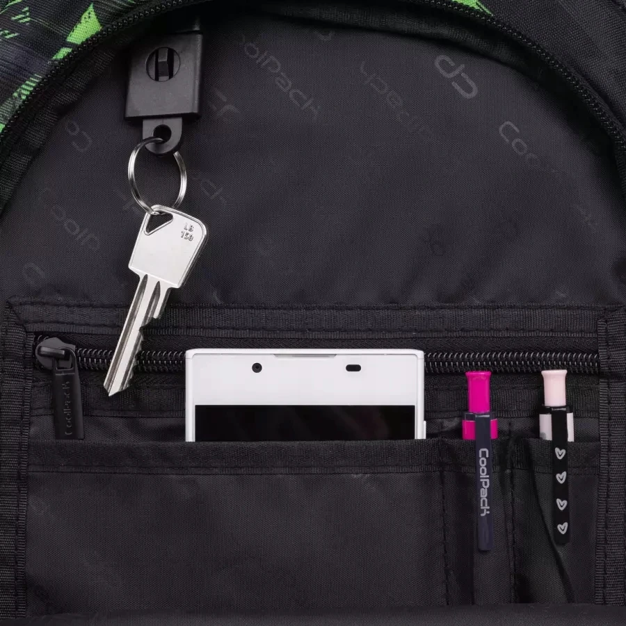 Cool Pack Mokyklinė kuprinė CoolPack 4–8 kl. Drafter Žalias Mirror juoda