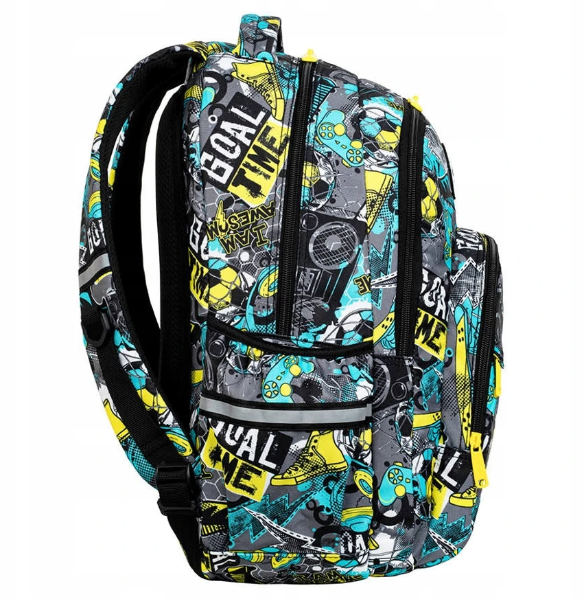 Cool Pack Mokyklinė kuprinė CoolPack Basic Plus Goal Time, 27 L, įvairių spalvų