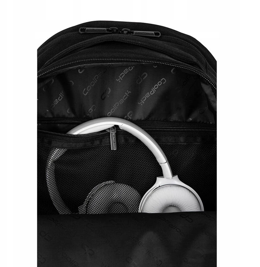 Cool Pack Mokyklinė kuprinė, CoolPack, jaunimui, dviejų skyrių, 27l, juoda