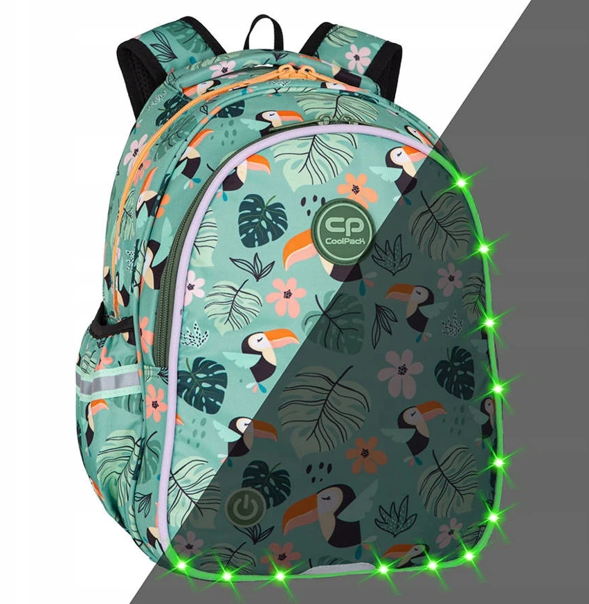 Cool Pack Mokyklinė kuprinė CoolPack Led Jimmi Toucans, mėlyna