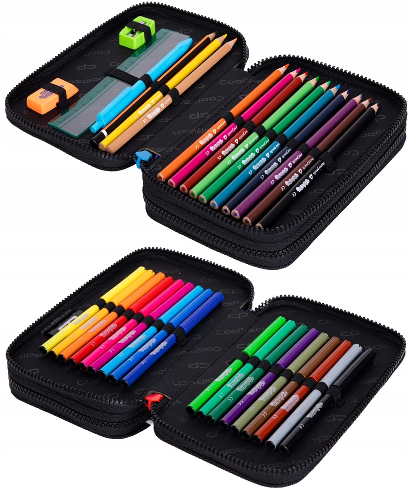 Cool Pack Forminis dviejų skyrių penalas su priedais CoolPack Jumper 2 Catch me