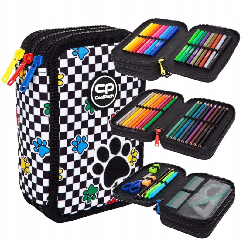 Cool Pack Forminis trijų skyrių penalas su priedais CoolPack Jumper 3 Catch me