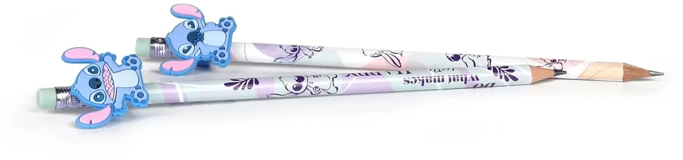 Cool Pack Pieštukai su trintuku Disney Fashion "STITCH PASTEL", 2 vnt.