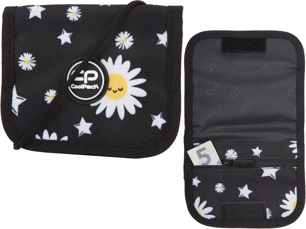 Cool Pack Portfel Coolpack Nill Daisy Juodas Patio