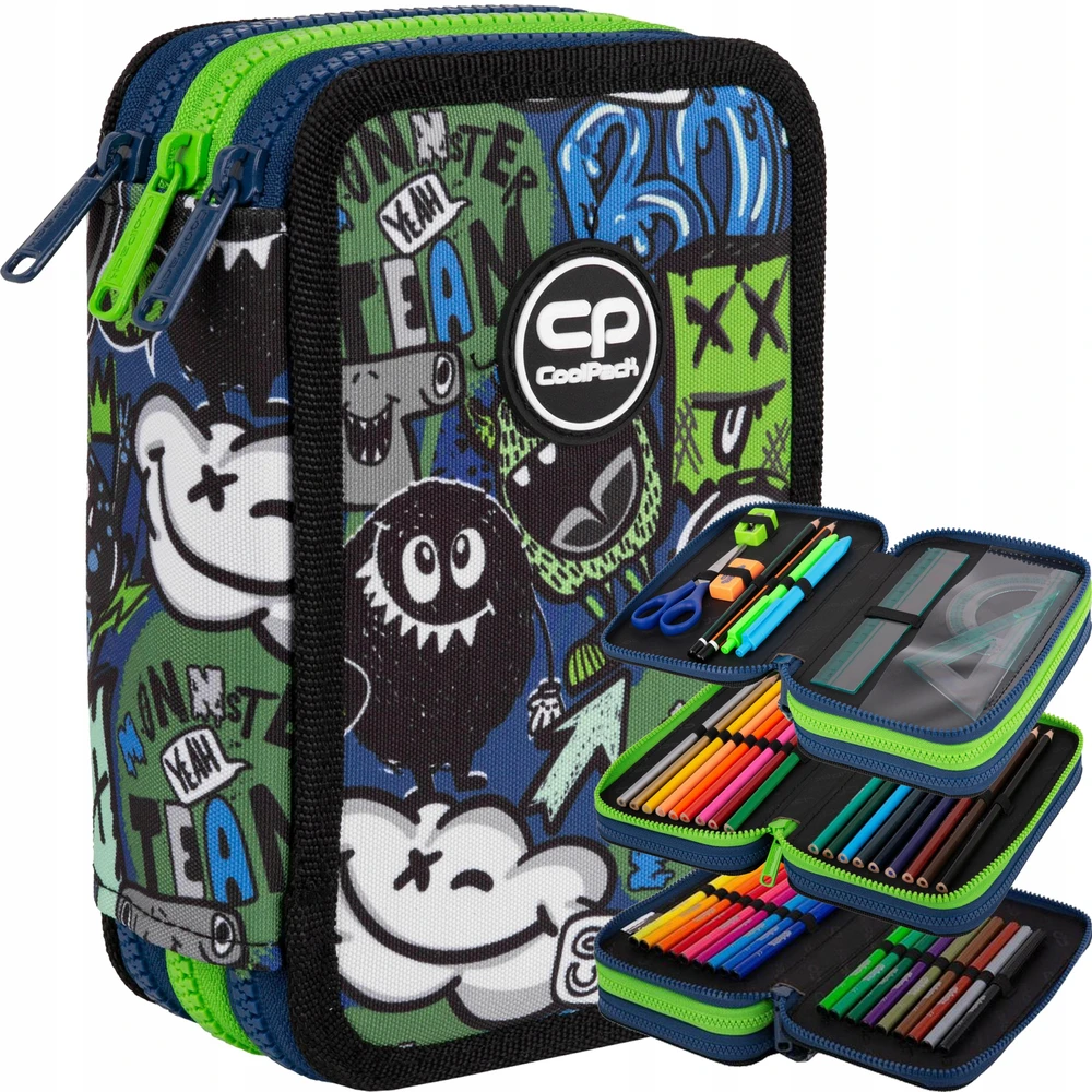 Cool Pack Penalas CoolPack Monster, 13 cm x 7.5 cm, juoda/žalia