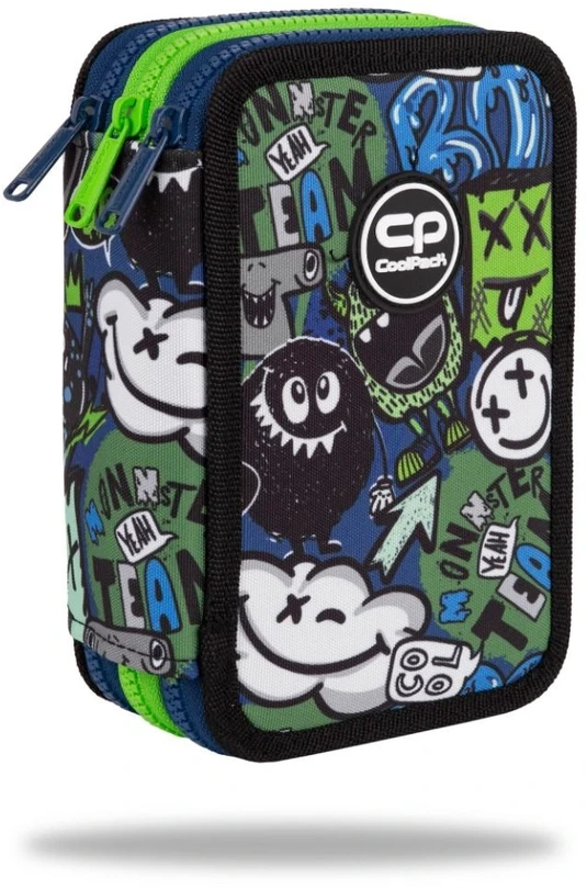 Cool Pack Penalas CoolPack Monster, 13 cm x 7.5 cm, juoda/žalia