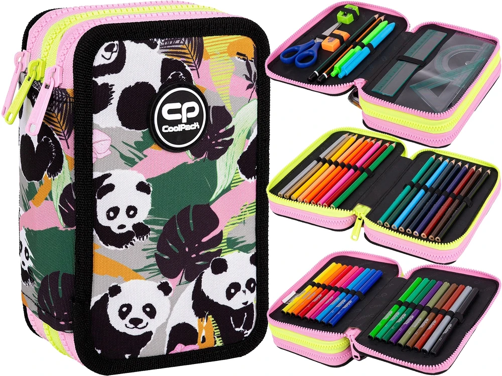 Cool Pack Su pieštukine CoolPack trijų skyrių Panda Gang