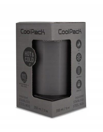 Cool Pack Termo puodelis Coolpack Tom 350ml, tamsiai pilkas