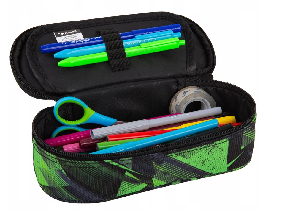 Cool Pack Vieno skyriaus pieštukinė, CoolPack, su atvartu, be priedų, žalios spalvos