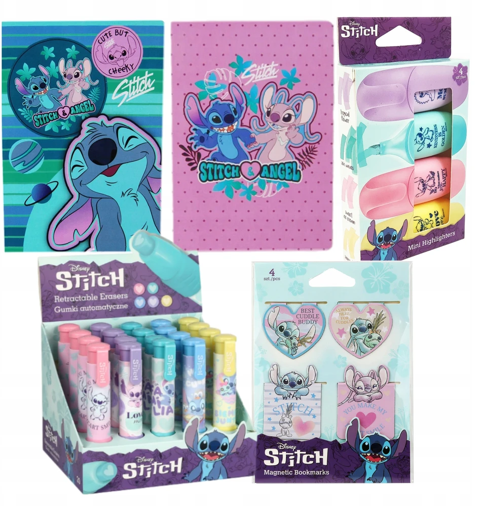 Cool Pack ZAKREŚLACZE mini STITCH 4SZT piękne pastelowe kolory