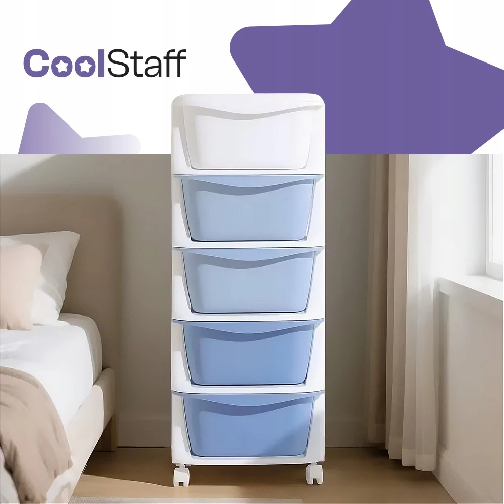 Coolstaff Organizer Plastikowy Duży Lentyna Pojemnik Na Žaislai i Priedai 5 Szuflad